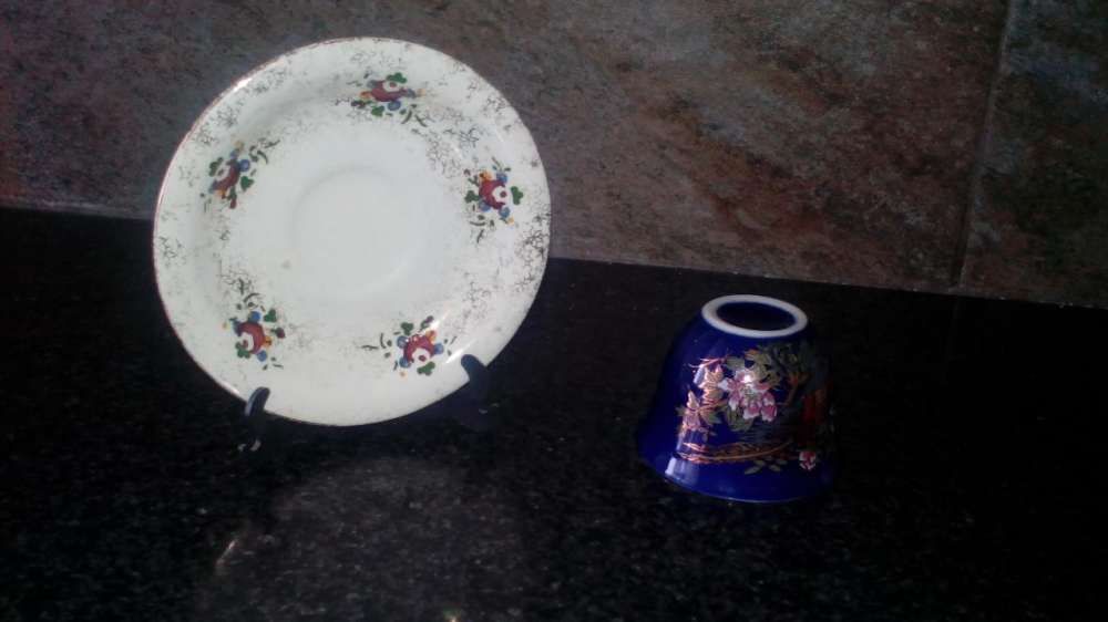 Prato decorativo e taça