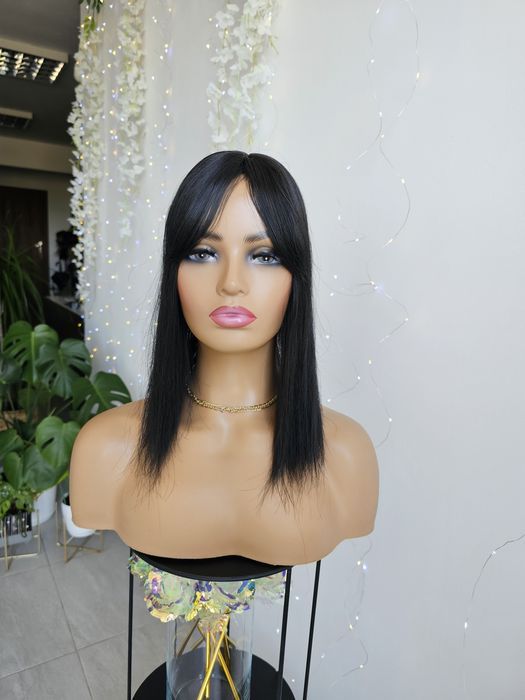 Topper Beata naturalna czerń 40 cm naturalna fryzura zagęszczenie