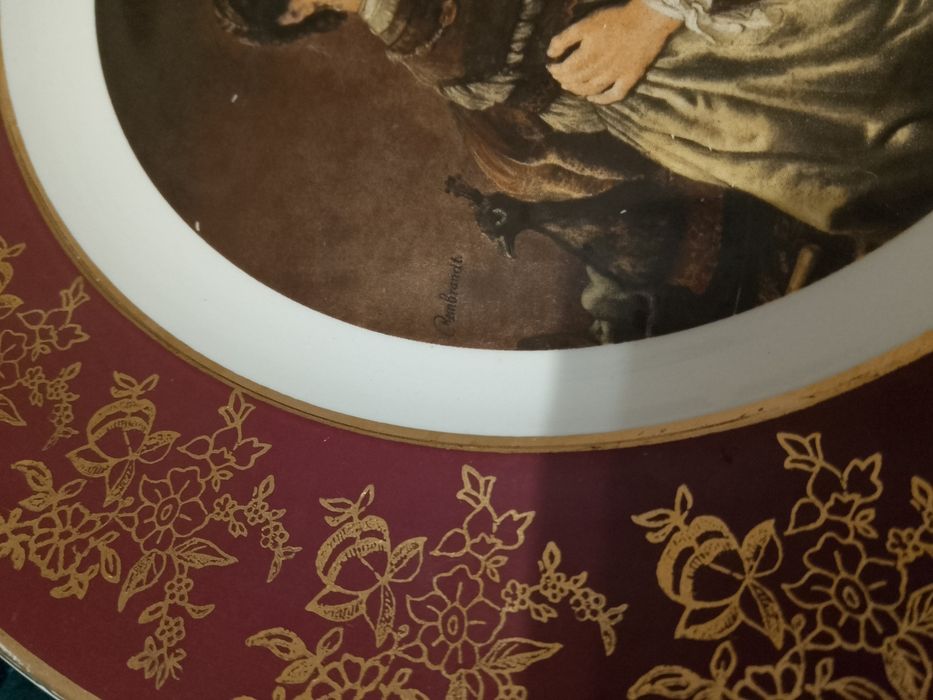 Talerze antyki z bajki o Kopciuszku i Remrant z Sesiką sygnowane