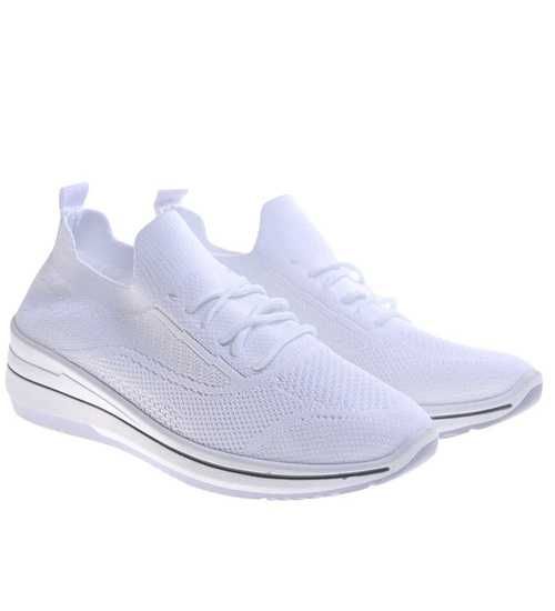 Buty materiałowe Białe