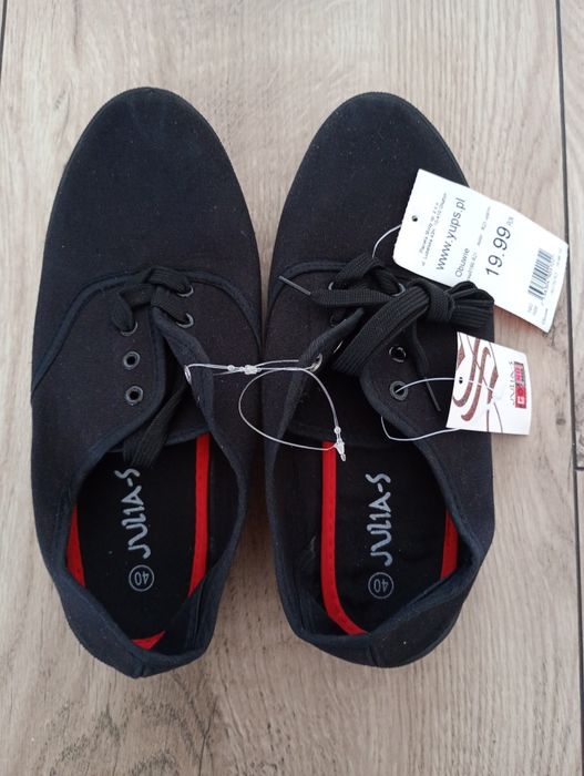 Trampki damskie czarne 40 Nowe