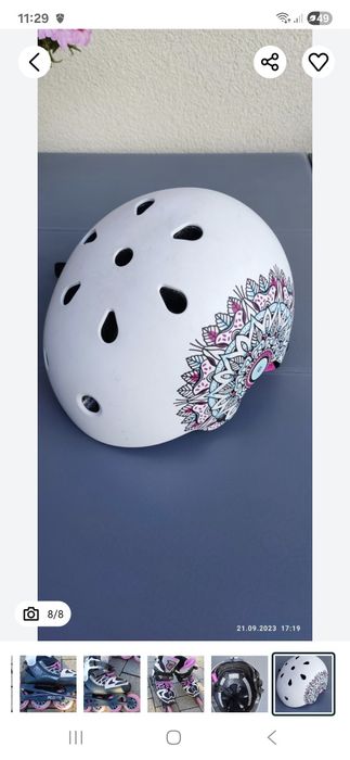Rolki ochraniacze FILA + kask