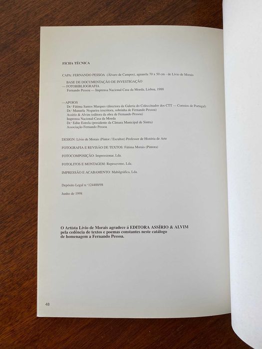 Arte e Literatura, Homenagem a Fernando Pessoa - Lívio de Morais