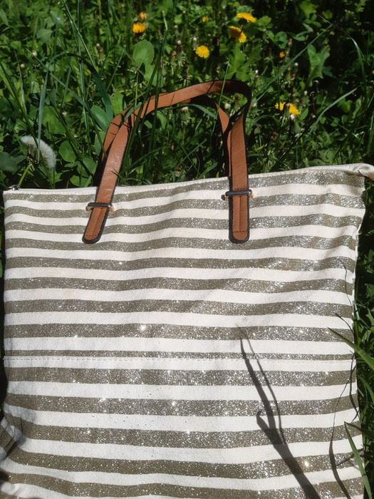 Эффектная сумка-шоппер/пляжная