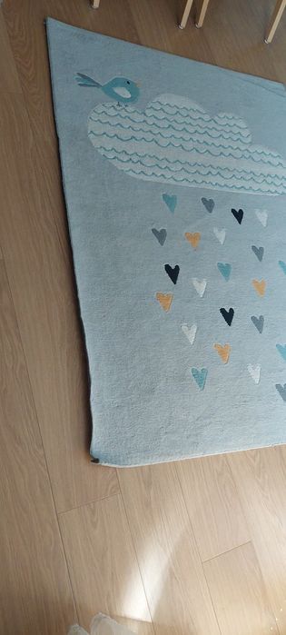 WYPRANY, 120x170 dywan dziecięcy dla dziecka szary krótkowłosy czysty