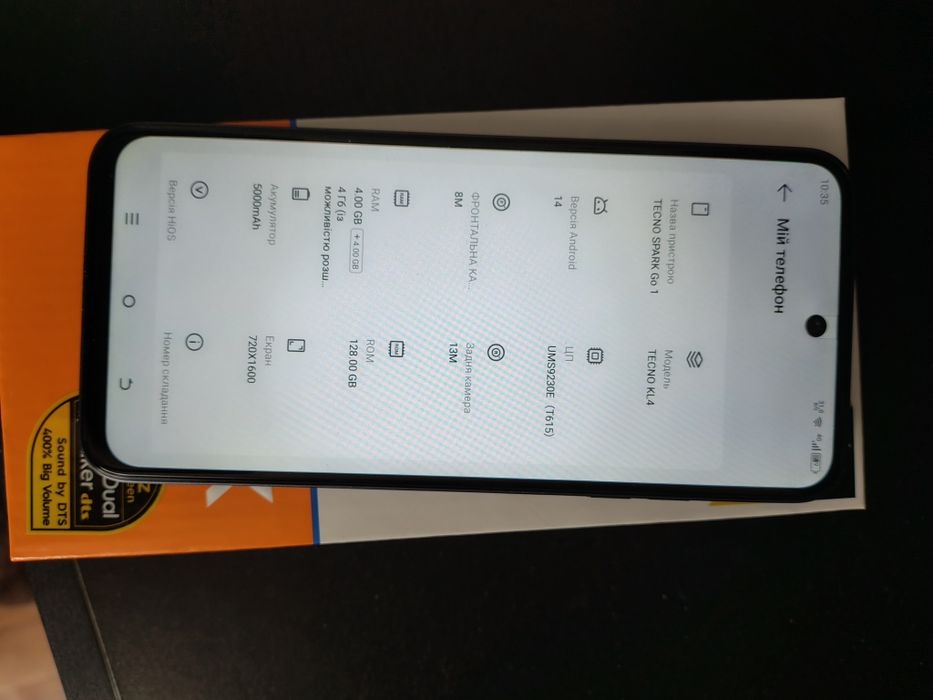 Продам Tecno spark go1 4/128