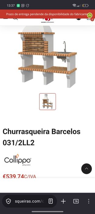 Churrasqueira tradicional usada