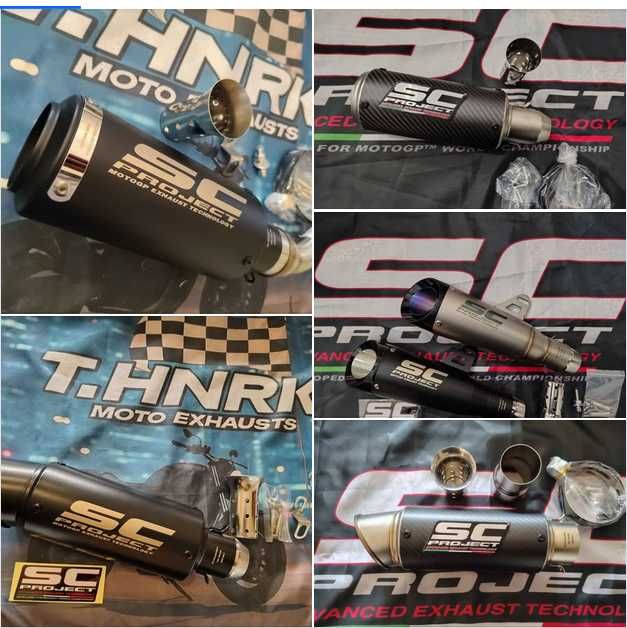 ponteiras de escape SCproject -Replicas moto GP-varios modelos e cores