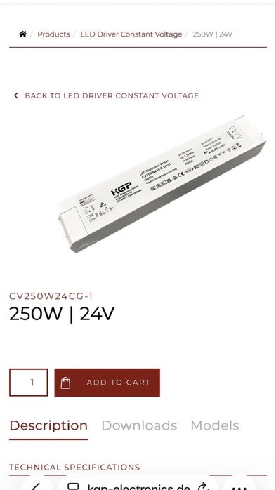 Zasilacz do LED KGP 240W 24v nowy