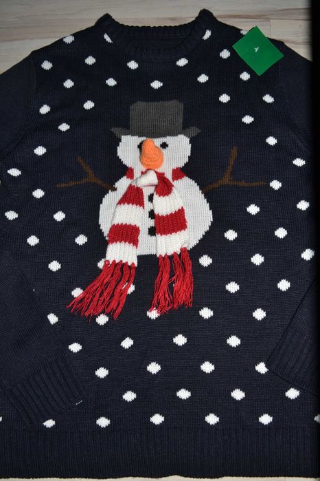 65^ cedar wood Świąteczny sweter Bałwanek S/M