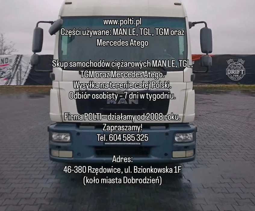 Części MAN TGL TGM Euro 4,5,6 8.180 8.210 12.240 12.250 12.290 Wysyłka