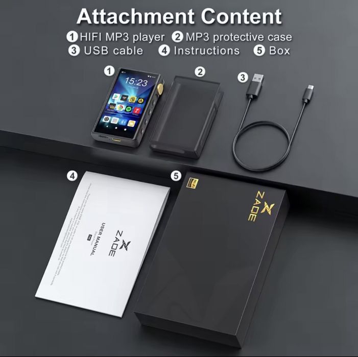 Hi-Fi Плеєр ZAQE P30 (Android 12, Wi-Fi, Bluetooth, Ldac, 4,4mm, Flac)