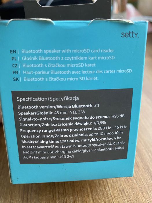 Głośnik Bluetooth speaker junior