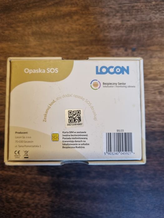 Opaska dla seniora SOS Locon life z telefonem