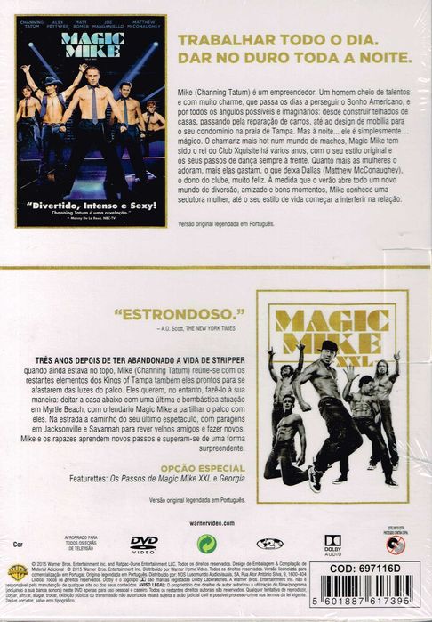 Pack 2 Filmes em DVD: Magic Mike + Magic Mike XXL - NOVOS! SELADOS!64584912765185122