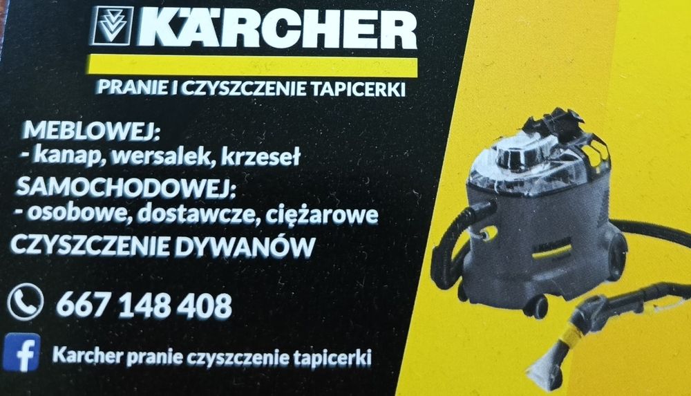 Usługi- Pranie czyszczenie tapicerki samochodowej meblowej