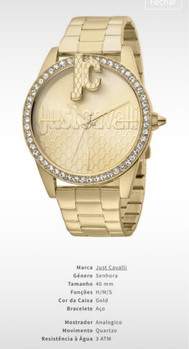 Relogio senhora Just Cavalli