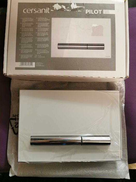 Cersanit Pilot przycisk spłukujący do WC biały szkło K97-529