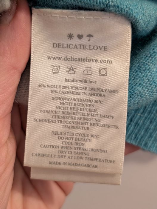 Pastelowy wełniany kardigan Delikate.Love r. S