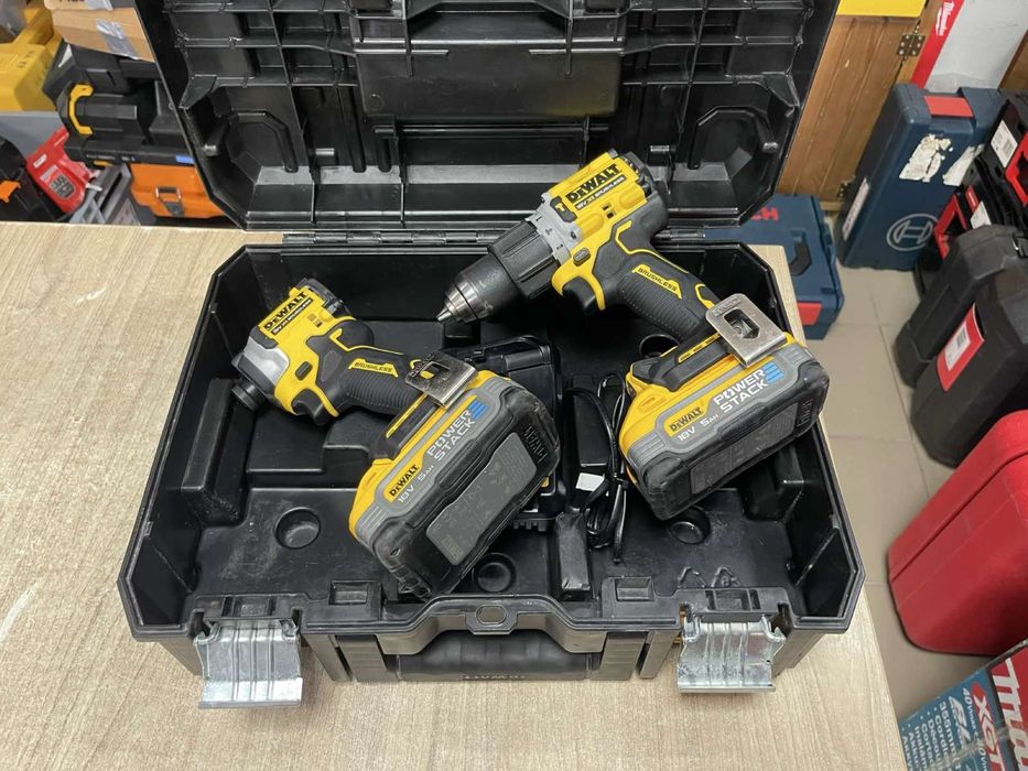 DeWALT DCD805 + DCF850 / Акумуляторний набір XR (PowerStack 5.0Ah, 2025 р.) Девольт