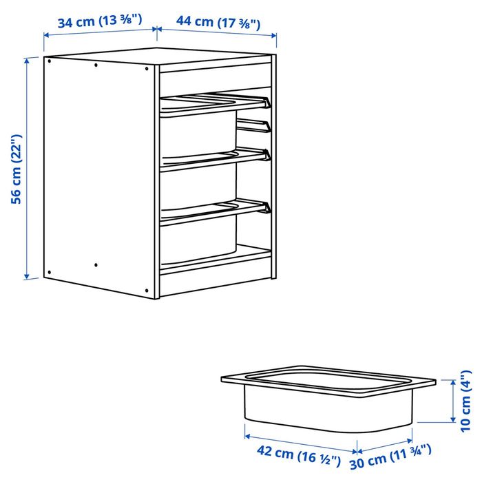 Стелажі для іграшок з контейнерами, 2шт від ikea