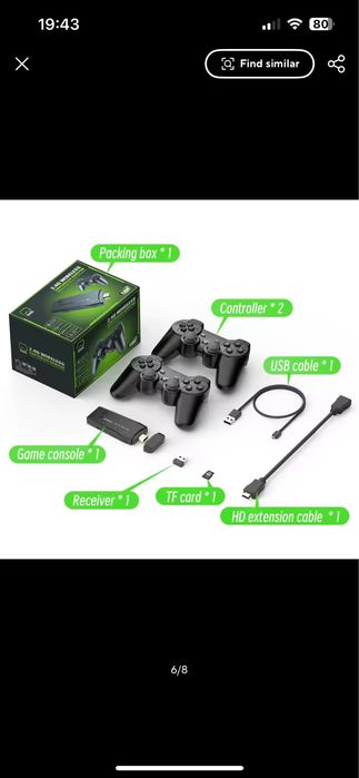 Video Game Stick Lite 4K HD - 10000 jogos + 2 comandos bluetooh