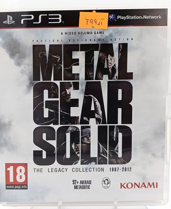 metal gear solid: the legacy collection playstation 3 (ps3) pudełkowa