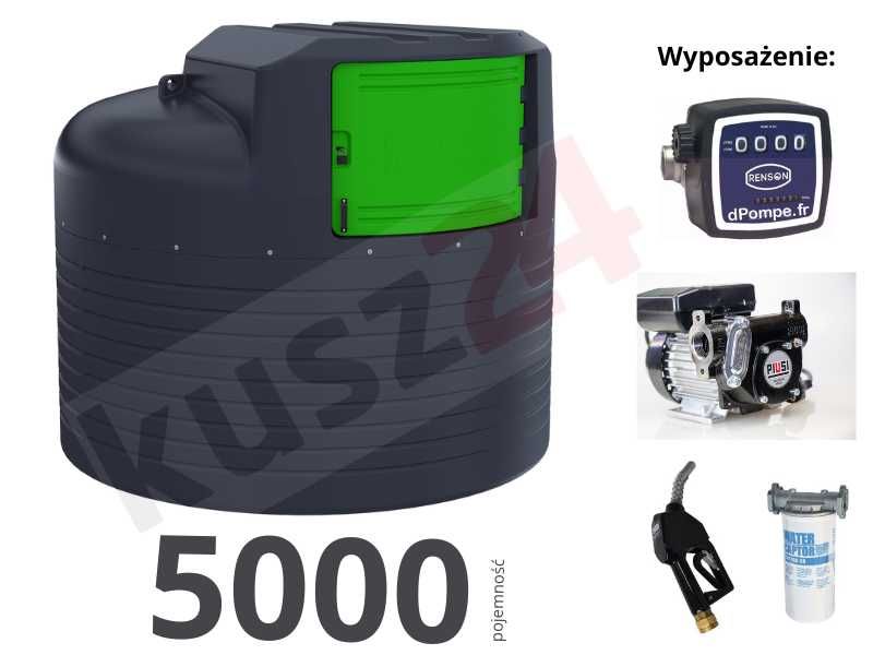 Zbiornik Dwupłaszczowy 5000 litrów do oleju napędowego FORTIS -dostawa