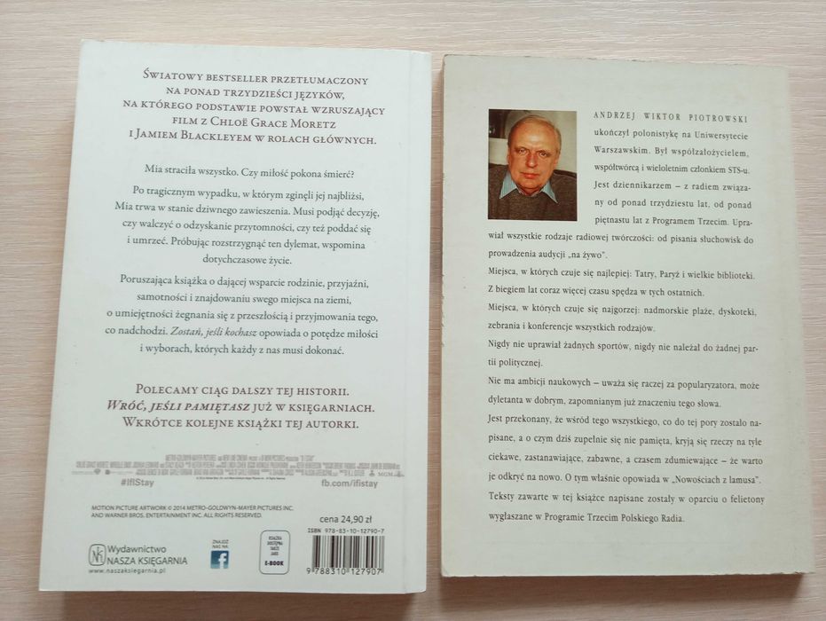 Dwie książki: "Zostań, jeśli kochasz" i "Nikt nie wie o Anieli"