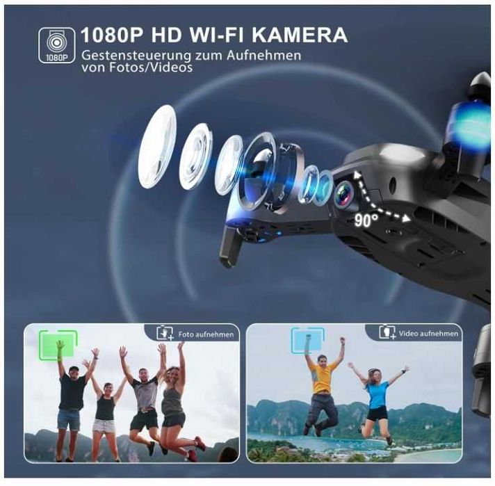 Dron Wipkviey T26 z kamerą HD 1080P i 2 akumulatorami