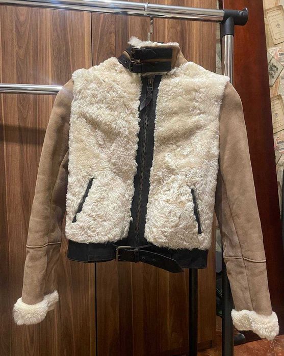Zara (S) — Винтажная дубленка-авиатор  / Оригинал