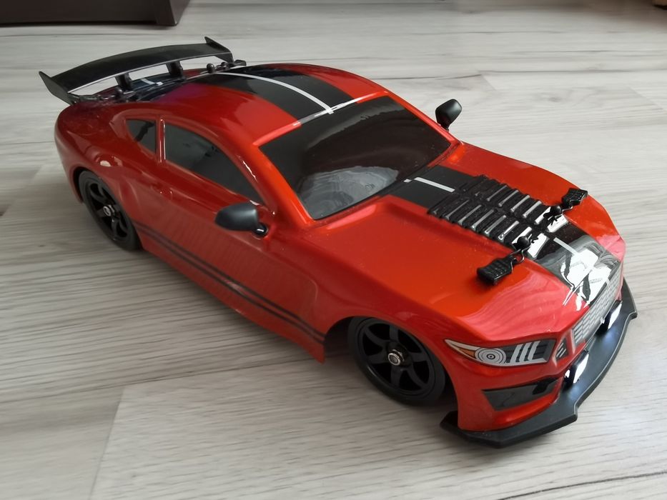 Samochód RC Drift Spec mustang GT 500 Ruby Red Dym nitro 4WD 1:16 Drif