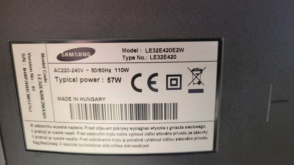TV LCD 32 cale Samsung - LE32E420E2W - Okazja  TANIO