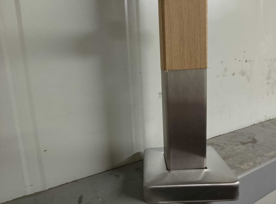 Balustrada stal nierdzewna drewno 40x40mm
