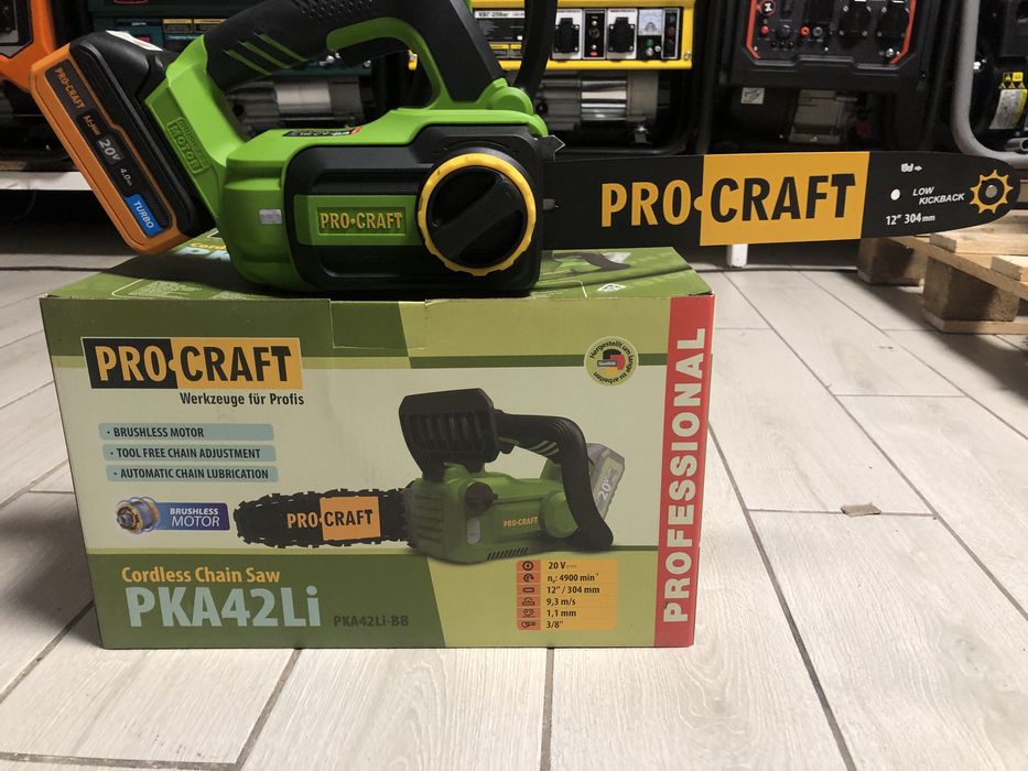 Акумуляторна ланцюгова пила Procraft PKA42Li (АКБ та ЗП