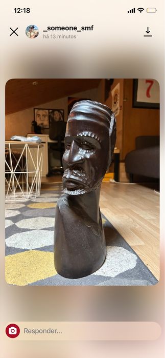 Escultura africana de madeira