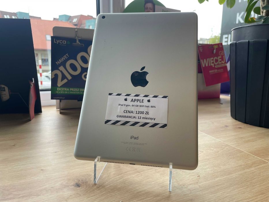 Tablet Apple iPad 9 gen. 64 GB WiFi bat: 88% / 89% + GW 12 msc