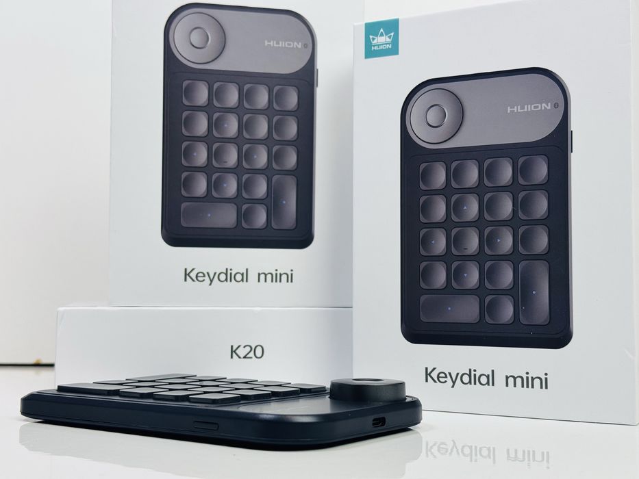 Нова Міні клавіатура Huion Keydial Mini (К20) 18 клавіш із контролером