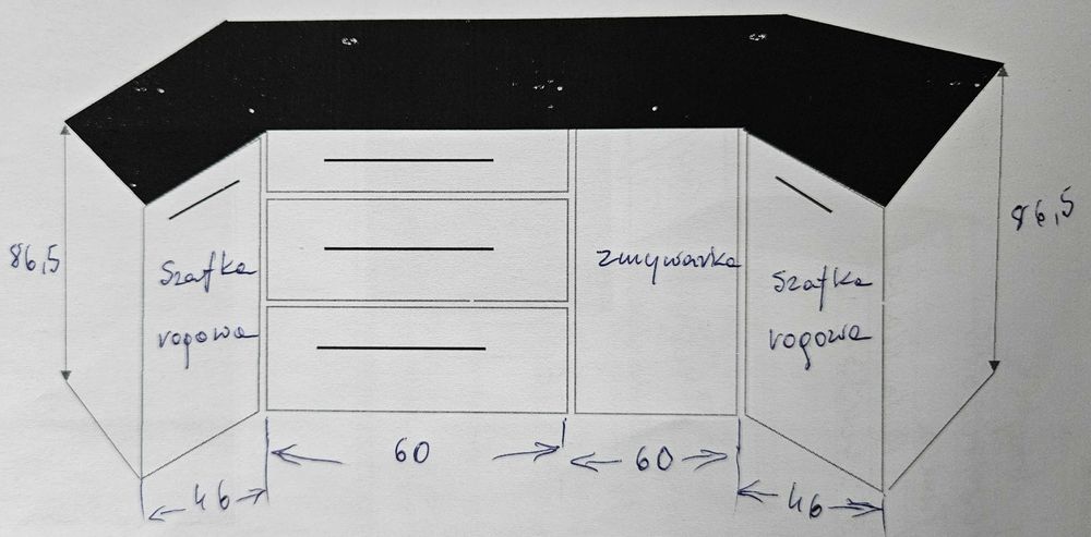 Meble kuchenne białe, połysk