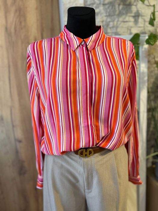 Damska wiskozowa bluzka koszula w paski Cubus