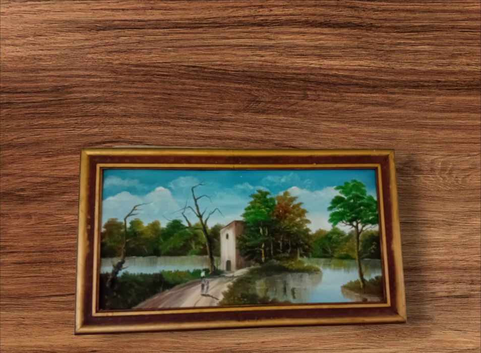 Quadro  antigo pintura a oleo