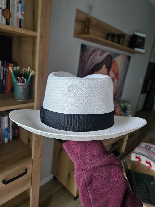 Nowy kapelusz  Panama Elegante WIT Leather Skoczów r. 58