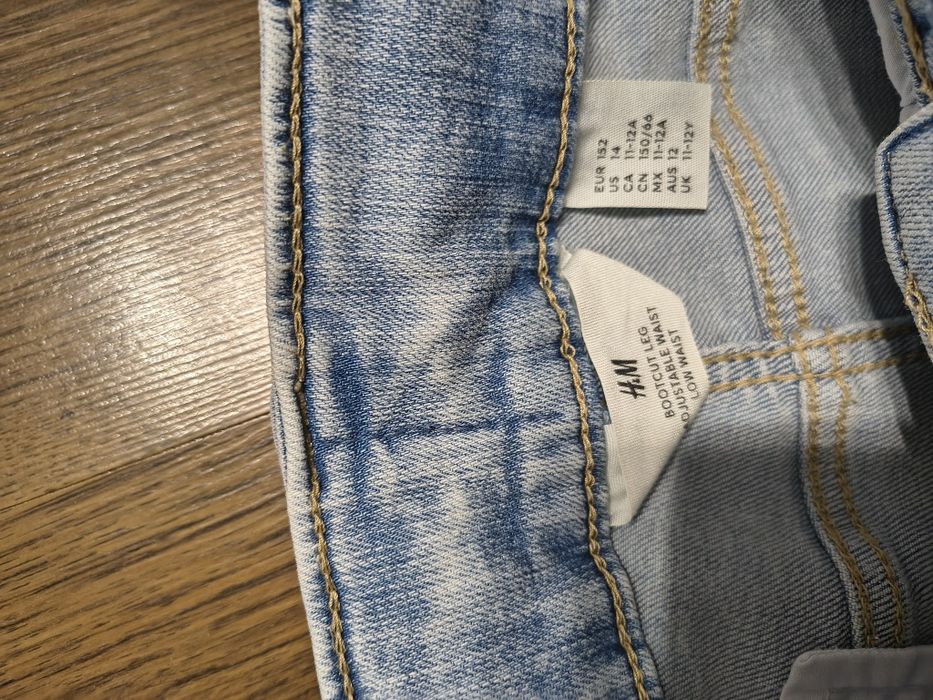 Spodnie jeansowe,dzwony,prawie nie noszone H&M 152cm