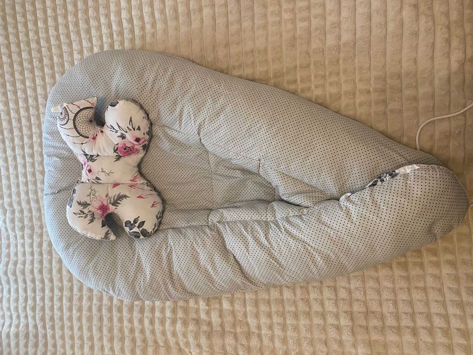 Zestaw niemowlęcy kokon, rożek, kosz na pranie,organizer