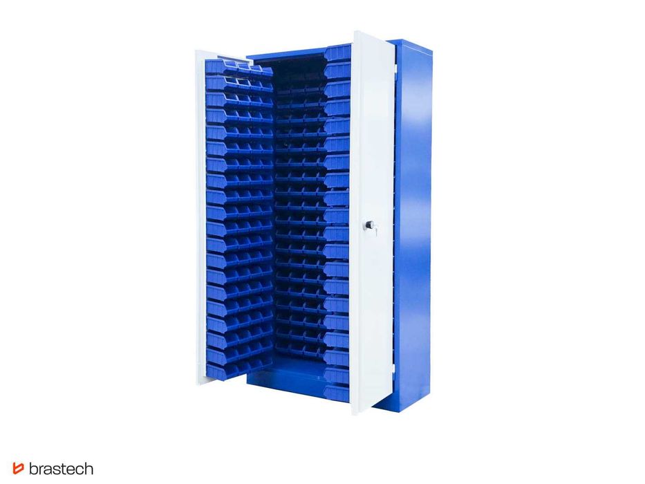 Szafa metalowa z 340 pojemnikami NOWA 200 cm x 100 cm x 45 cm