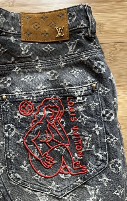 Calças de ganga jeans  Louis Vuitton baggy Monogram