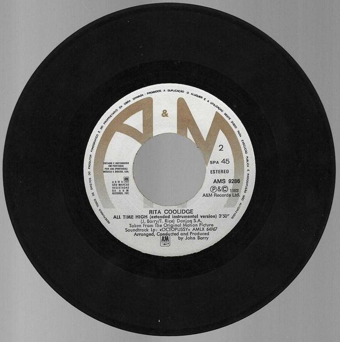 Rita Coolidge - - - - - All Time High - - - - - Single