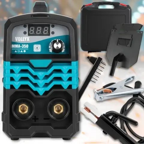 Сварочный аппарат инверторного типа с дисплеем и кейсом Volllyx MMA-35