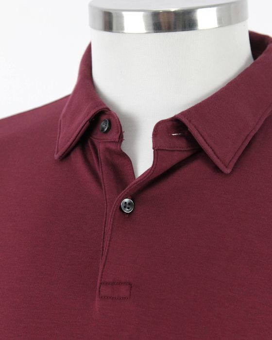 CHARLES TYRWHITT чоловіче поло бургунді з довгим рукавом. Оригінал. М