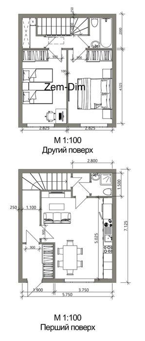 Таунхаус з газом паркомісця 75 кв 2 кім Вишеньки